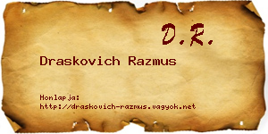 Draskovich Razmus névjegykártya